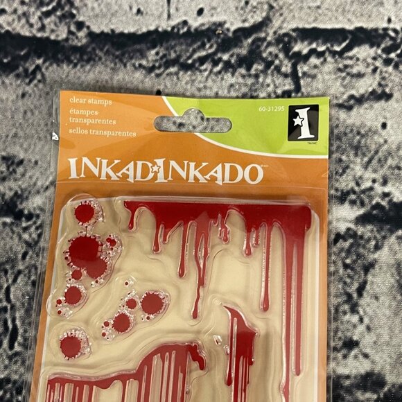 Inkadinkado Halloween Trick or Treat Clear Cling Stamps 8 Pieces crafts - Picture 2 of 7